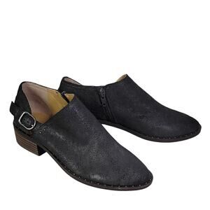 Lucky Brand Gahiro Black Suede Ankle Booties Womens Size 6.5